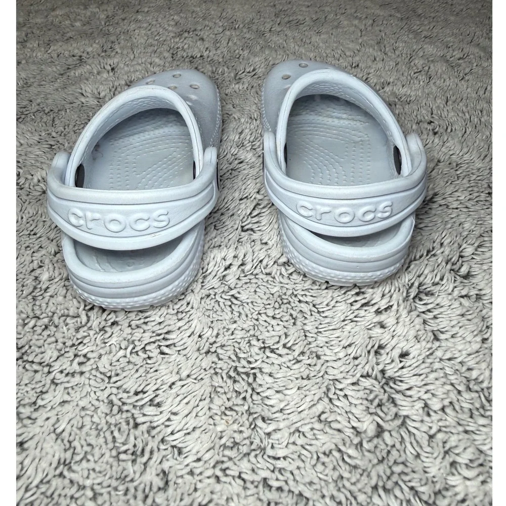 Crocs Classic Clog Toddler Size 5 Dreamscape Pale Blue Lavender White Shoes C5